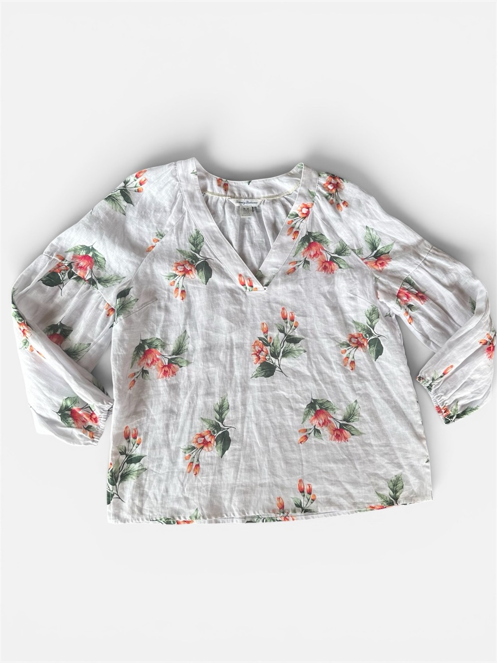 Women Floral Boho Blouse Size Medium Tommy Bahama